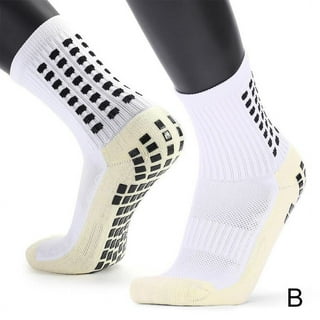 Men's Soccer Socks Non Skid Ball Socks Anti Slip Non Slip Grip Pads for  Football Grip Socks,white，G187890 