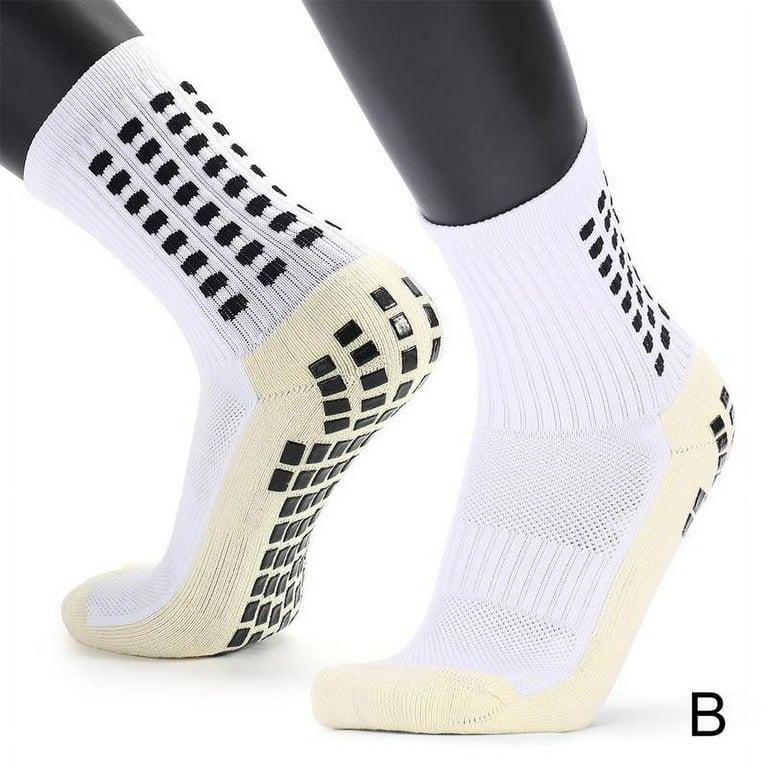 Sports Anti Slip Soccer Socks Cotton Football Men Socks Calcetines Silicone Suction Cup Grip Anti Slip type Same As The Trusox F0Q8 Walmart