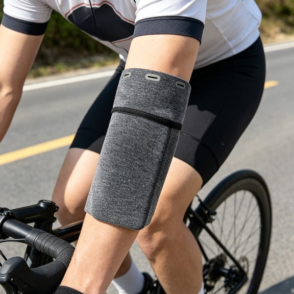Sports Armband, Phone Holder Running Arm Band Water Resistant Polyester, Night Reflective Breathable Strap, Large Capacity Case with Headphone Port