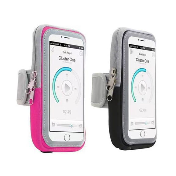 Sports Armband Phone Holder Running Gym Smartphone Arm Bag for Samsung Galaxy S26+ S25+ S24+ S23+ S22+ iPhone 16 Plus 15 Plus 15 Pro Max 14 Plus 13 Pro Max 12 Pro Max, 2 Pack