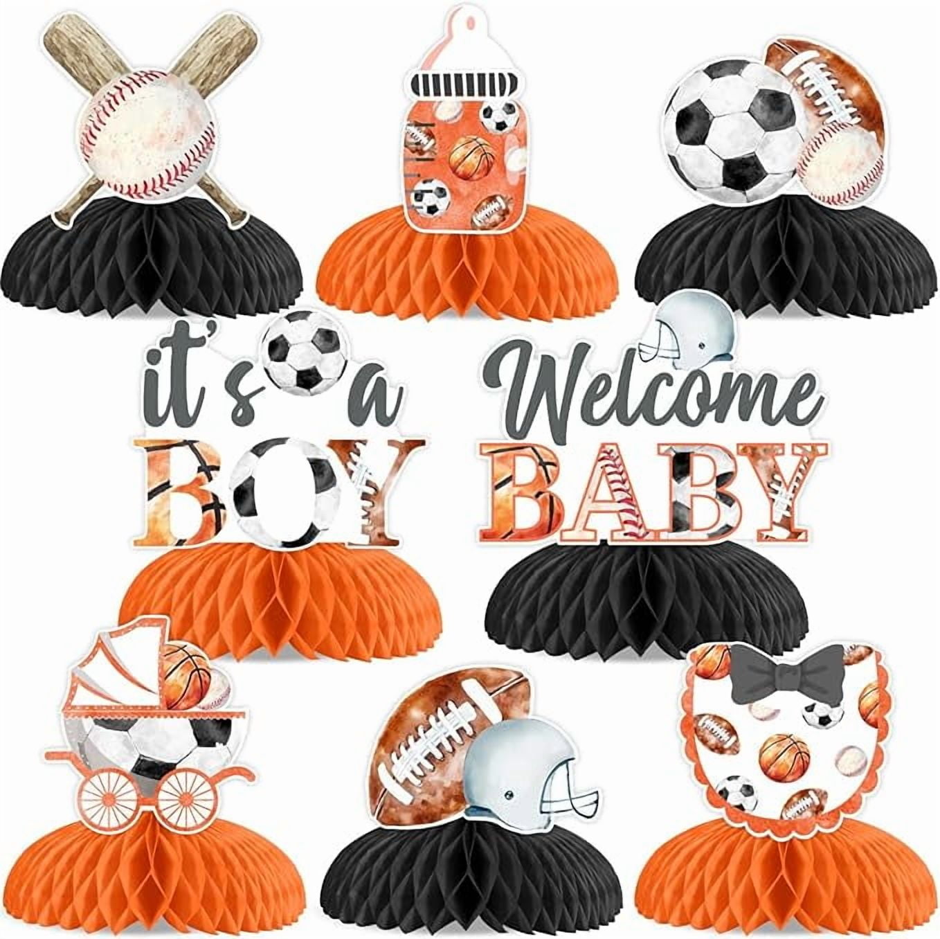 Sports Themed Baby Shower Decorations, image size:1358x1356
