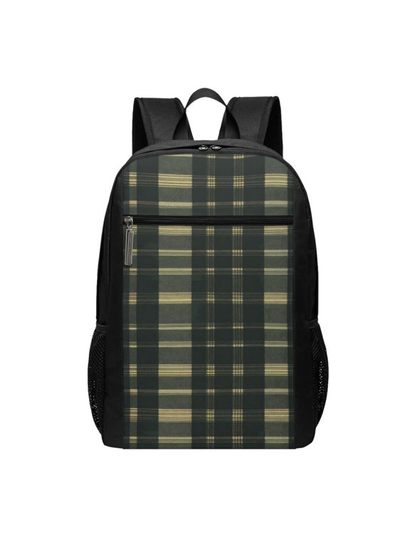 Sports Backpack 17126.5in Adjustable Shoulder Strap Reinforcement With Anti-Contraction And Tensile Properties Springgreen Buffalo Plaid Check Tartan Scotland_1