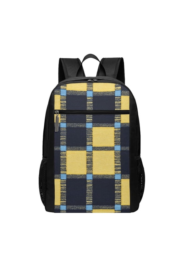 Sports Backpack 17126.5in Adjustable Shoulder Strap Reinforcement With Anti-Contraction And Tensile Properties Argyle Plaid Cornflowerblue_4