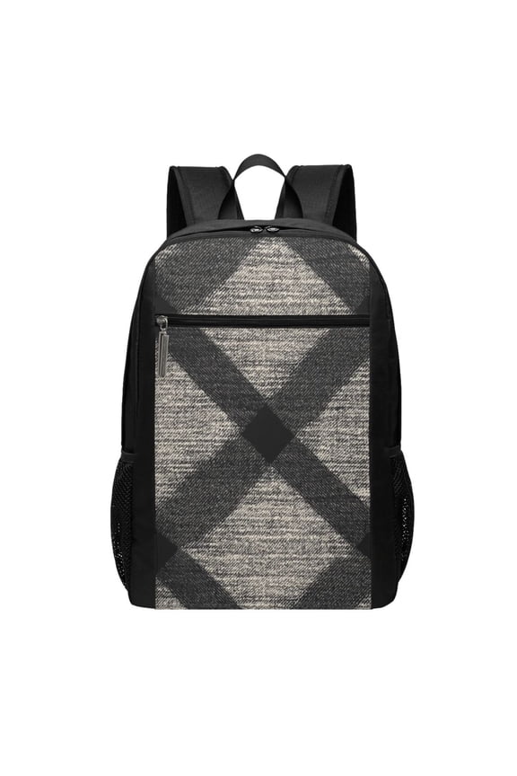 Sports Backpack 17126.5in Adjustable Shoulder Strap Reinforcement With Anti-Contraction And Tensile Properties Argyle Plaid Dimgray_95746_4