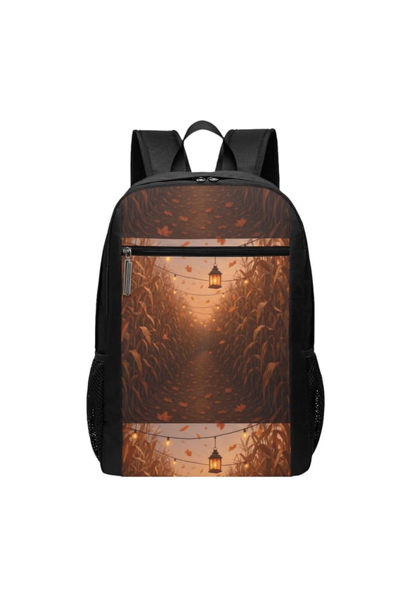 Sports Backpack 17126.5in Adjustable Shoulder Strap Reinforcement With Anti-Contraction And Tensile Properties Autumn Cornfield