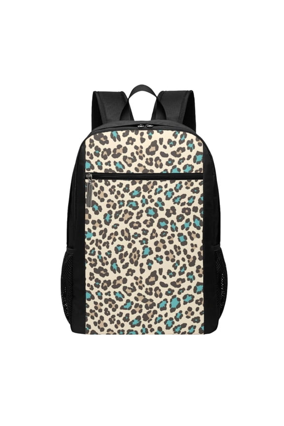 Sports Backpack 17126.5in Adjustable Shoulder Strap Reinforcement With Anti-Contraction And Tensile Properties Leopard Print Style Paleturquoise_2