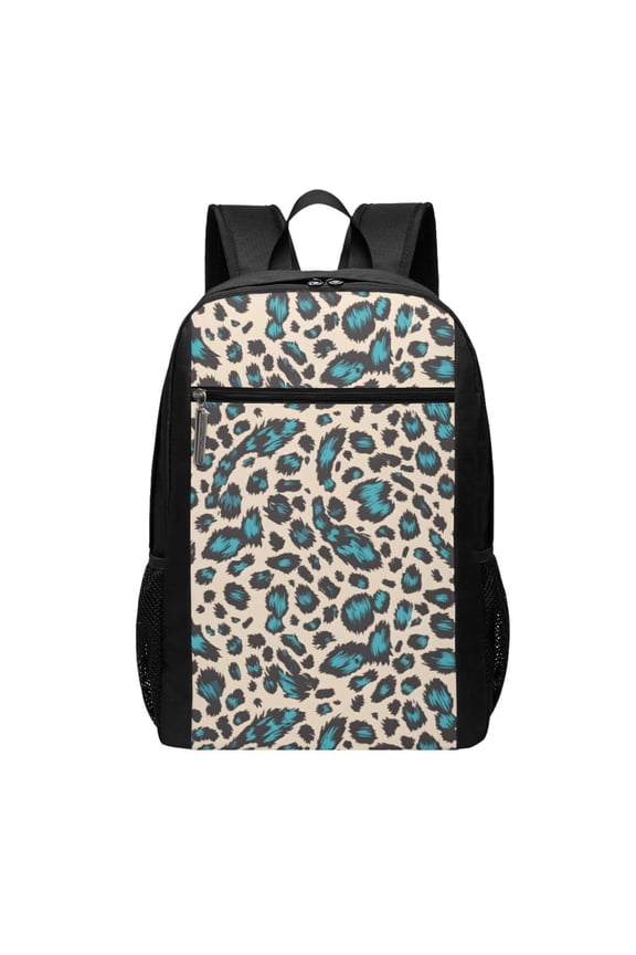 Sports Backpack 17126.5in Adjustable Shoulder Strap Reinforcement With Anti-Contraction And Tensile Properties Leopard Print Style Paleturquoise_3