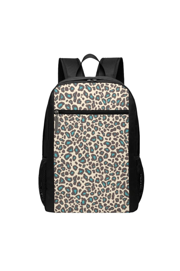 Sports Backpack 17126.5in Adjustable Shoulder Strap Reinforcement With Anti-Contraction And Tensile Properties Leopard Print Style Paleturquoise_4
