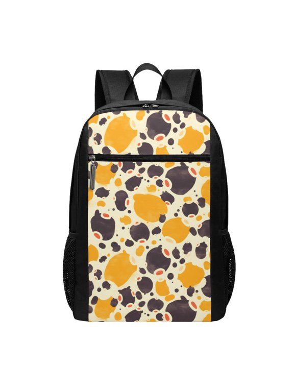 Sports Backpack 17126.5in Adjustable Shoulder Strap Reinforcement With Anti-Contraction And Tensile Properties Milk Cow Print Style Sienna_3