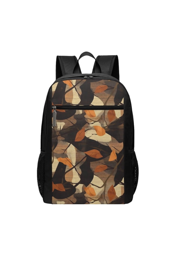 Sports Backpack 17126.5in Adjustable Shoulder Strap Reinforcement With Anti-Contraction And Tensile Properties Plaid Fall Camo Brown_3