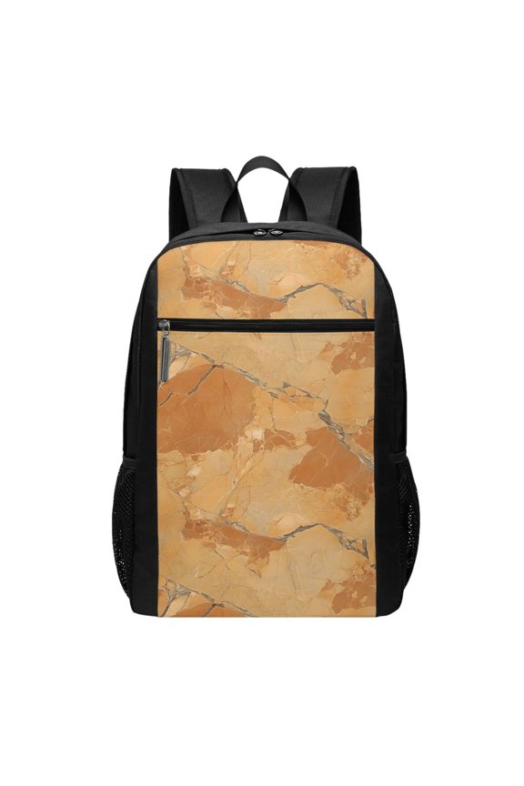 Sports Backpack 17126.5in Adjustable Shoulder Strap Reinforcement With Anti-Contraction And Tensile Properties Sandybrown Marble_1