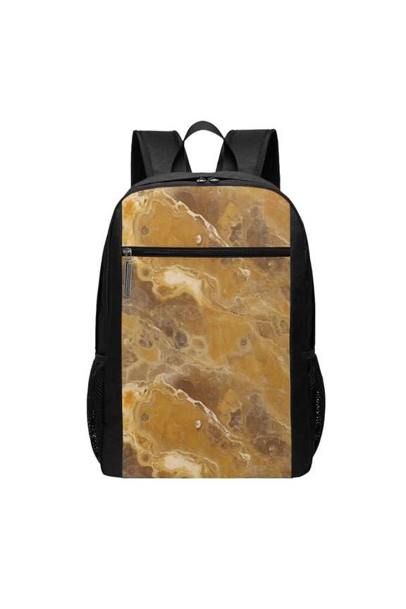 Sports Backpack 17126.5in Adjustable Shoulder Strap Reinforcement With Anti-Contraction And Tensile Properties Sandybrown Marble_3