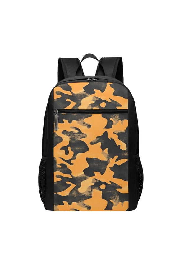Sports Backpack 17126.5in Adjustable Shoulder Strap Reinforcement With Anti-Contraction And Tensile Properties Texture Camo Army Orange_3