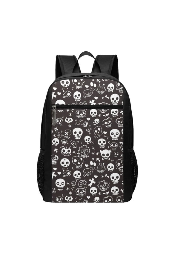 Sports Backpack 17126.5in Adjustable Shoulder Strap Reinforcement With Anti-Contraction And Tensile Properties Weird Skull Head