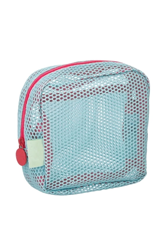 Sports Bag Portable Mesh Zipper Bags for Makeup Cosmetic Organizer Pouch Travel Accessories Mesh Organizer Lightweight Pouch for