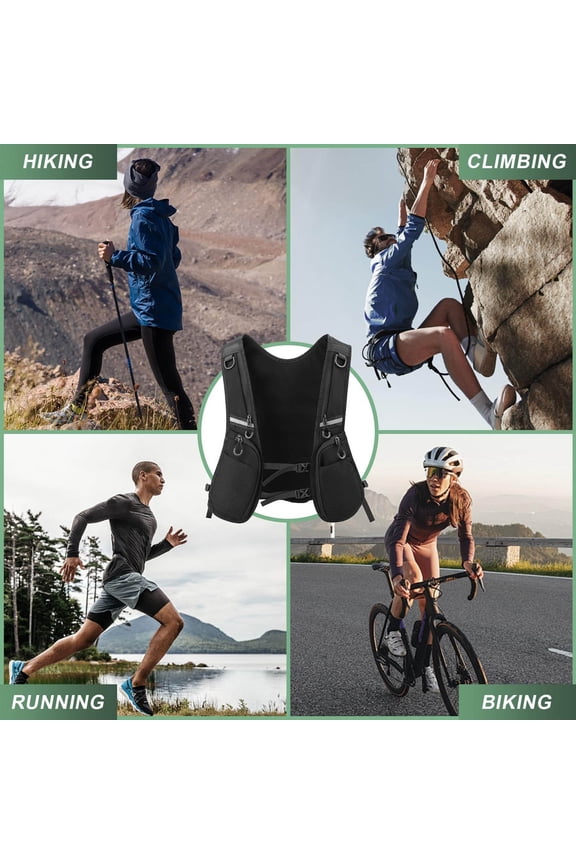 Sports Bag Running Hydration Vest Outdoor Multifunctional Camping Backpack Reflective Lightweight Breathable Sweatproof Hydration Pack for Running