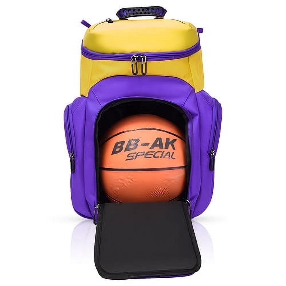 Sports Bag for Basketball, Soccer & More Basketball Backpack with Ball Holder & Shoes Compartment