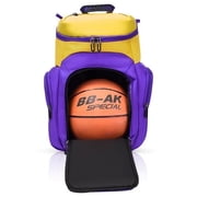 Sports Bag for Basketball, Soccer & More Basketball Backpack with Ball Holder & Shoes Compartment