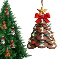 Sports Ball Christmas Ornament with Colorful Lights, Football Baseball Soccer Tennis Themed Hanging Decor, Light-Up Holiday Ornament for Tree, Party, Home, Xmas Decoration by posdfud