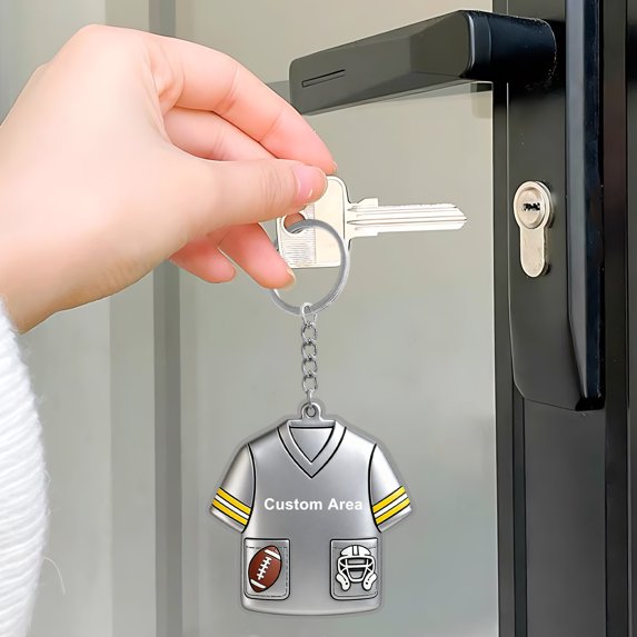 Sports Ball Games Acrylic Keychain, Sports Keychain Gift, Team Spirit Keychain, Durable 2.75-Inch Athlete Gift for Men, Women, Athletes, Coaches, Fans, Accessory for Keys and Bags
