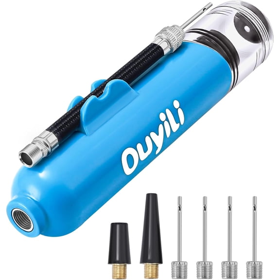 Sports Ball Pump Kit - Portable Air Pump Two-Way Dual Action Inflatable Perfect for Basketballs, Soccer Balls and More - Professional Hand Pump Kit with Needles and Flexible Hose