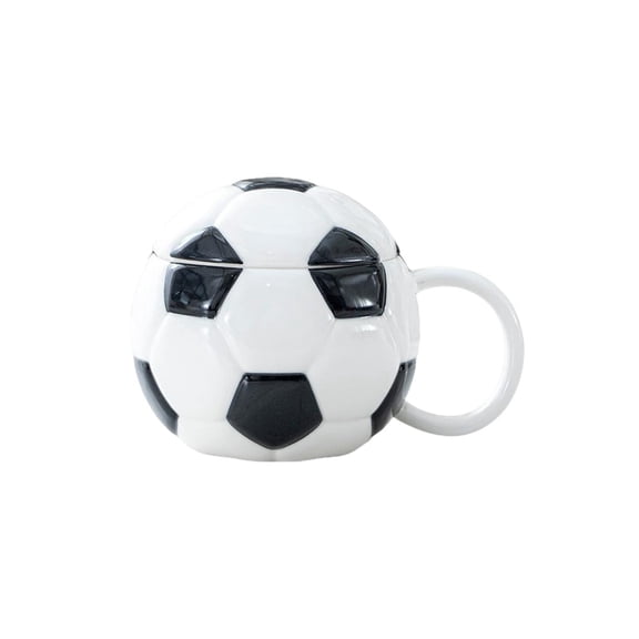 Sports Ball Shaped Mug with Lid, Baseball Shape Ceramic Coffee Mug, for Coffee Cocoa and Hot Drinks Sport Gift