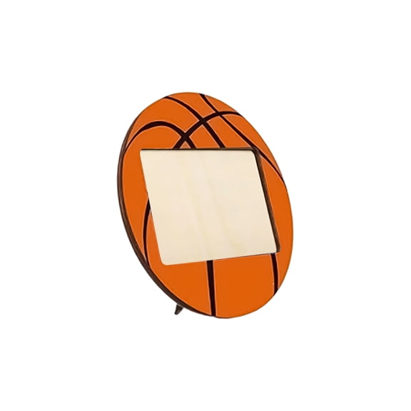 Sports Ball Themed Wooden Picture Frame, Crafted Smooth Natural Wood Desktop Photo Display, Perfect Family Gift For Sports Fans Decor With 1Pcs Standalone Frame For Desk Office