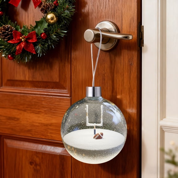 Sports Balls Christmas Ornaments - Vibrant Athletic Themed Xmas Baubles for Christmas Tree Home Party Office Decor, Football Basketball Soccer Baseball Decorations for Sports Fans, 3.15*3.15in, E