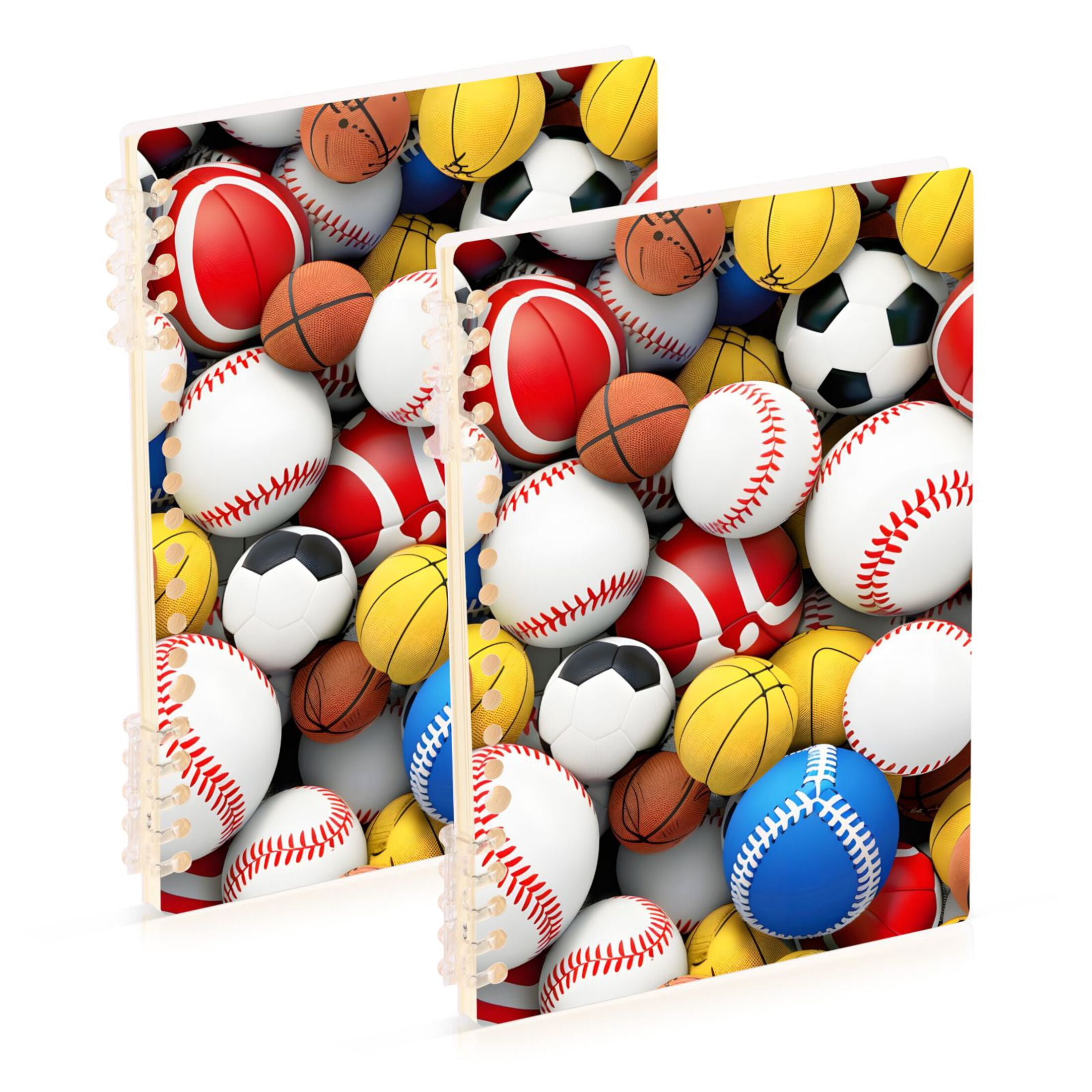 Ball Thread Notebooks Sports Balls Ring Binder Notebook Journey Note Diary College Ruled ...