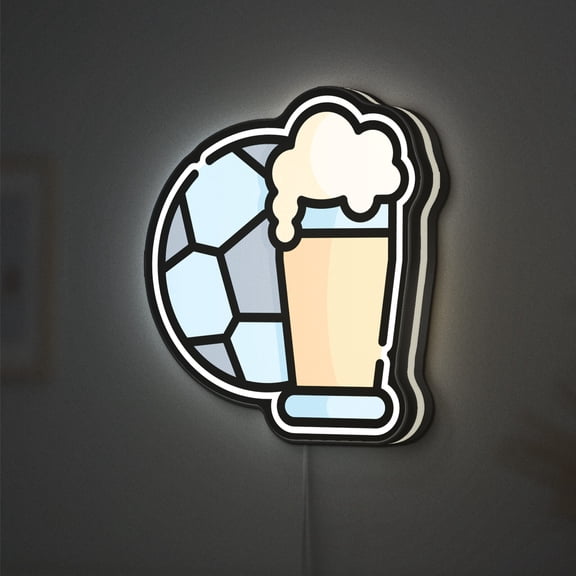 Sports Bar 3D Novelty Light Box for Home Bars, Bar Decor, Ideal for Pub Owners (Width 8 inch, 20cm)