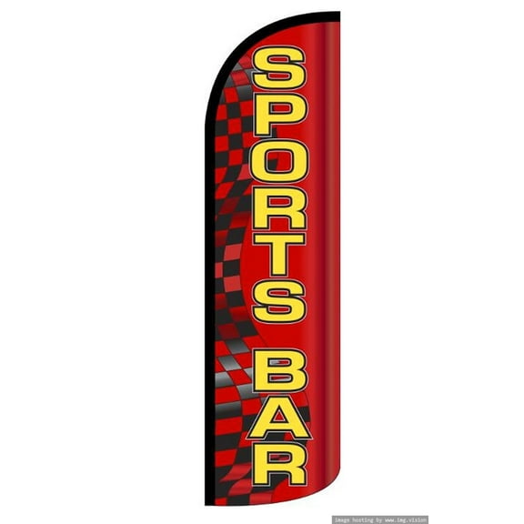 Sports Bar Windless flag Without Pole Advertisement /Business Flags | Feather Flag |