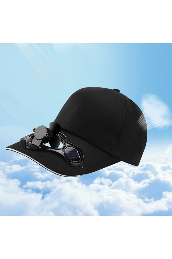 Sports Baseball Cap Solar Powered Fan Visor Unisex for Summer Outdoor Activities