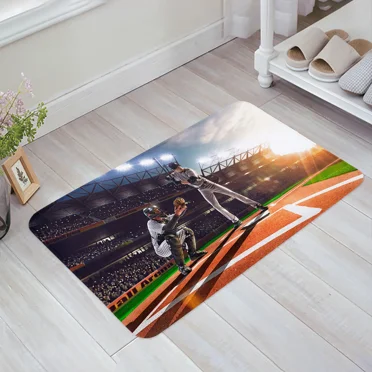 Sports Baseball Pitch Athlete Carpet For Living Room Area Rug Floor Mat Bedside Hallway Doormat Kids Bedroom Rug Home Decoration