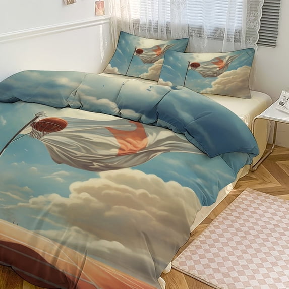 Sports Basketball Bedding Sets Twin Duvet Cover 3 Piece Cute Bed Set for Boys Girls Kid