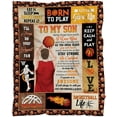 thumbnail image 1 of Sports Basketball Blanket for Boy Kid Men, Son Blanket Gifts from Mom & Dad, to My Son Throw Blanket for Couch Bed Travel, College Graduation Gift for Son, Birthday Gift for Basketball Fans, 1 of 6