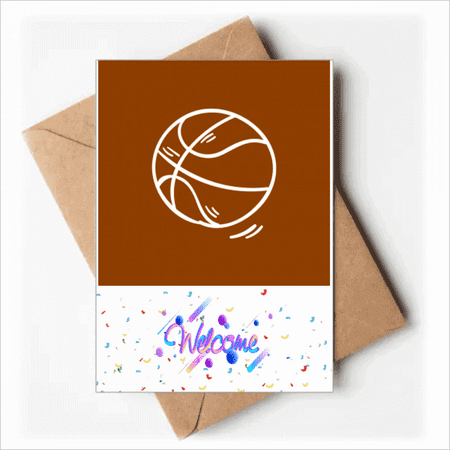 Sports Basketball Chasing Delivery Welcome Back Greeting Cards Envelopes Blank