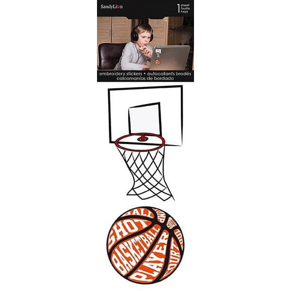 Sports Basketball Embroidered Stickers