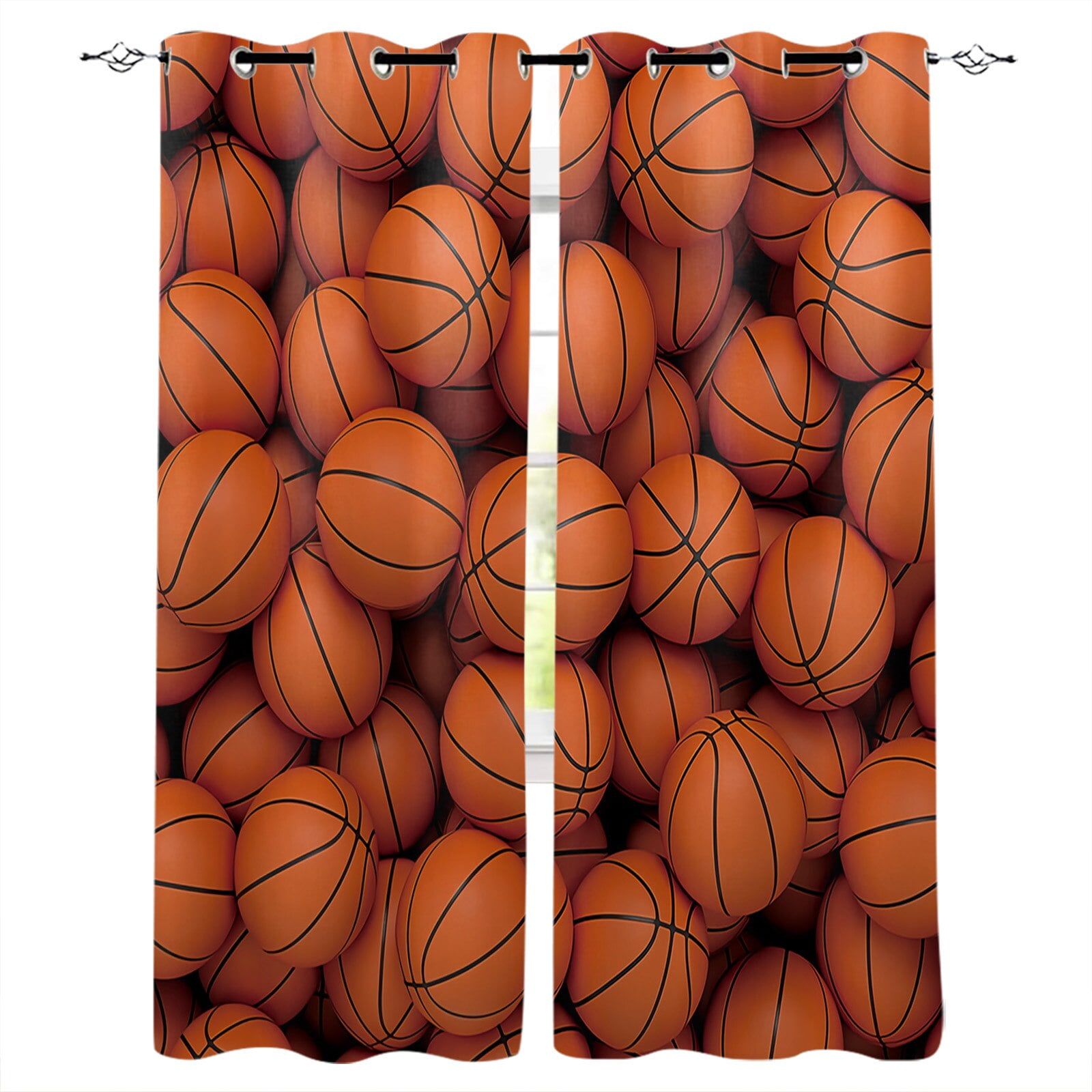 Sports Basketball Window Curtains Home Decor Bedroom Curtains Kitchen