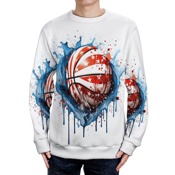 Sports Basketball Womens Sweater 2024 Crew Neck Long Sleeve Knitted Casual Loose Pullover Top