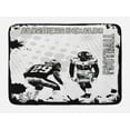 thumbnail image 1 of Sports Bath Mat, Grungy American Football Image International Team World Cup Kick Play Speed Victory, Non-Slip Plush Mat Bathroom Kitchen Laundry Room Decor, 29.5 X 17.5 Inches, Black White, Ambesonne, 1 of 2
