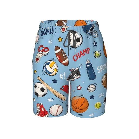 Sports Beach Pants Lightweight Teen Shorts with Mesh Lining and Drawstring