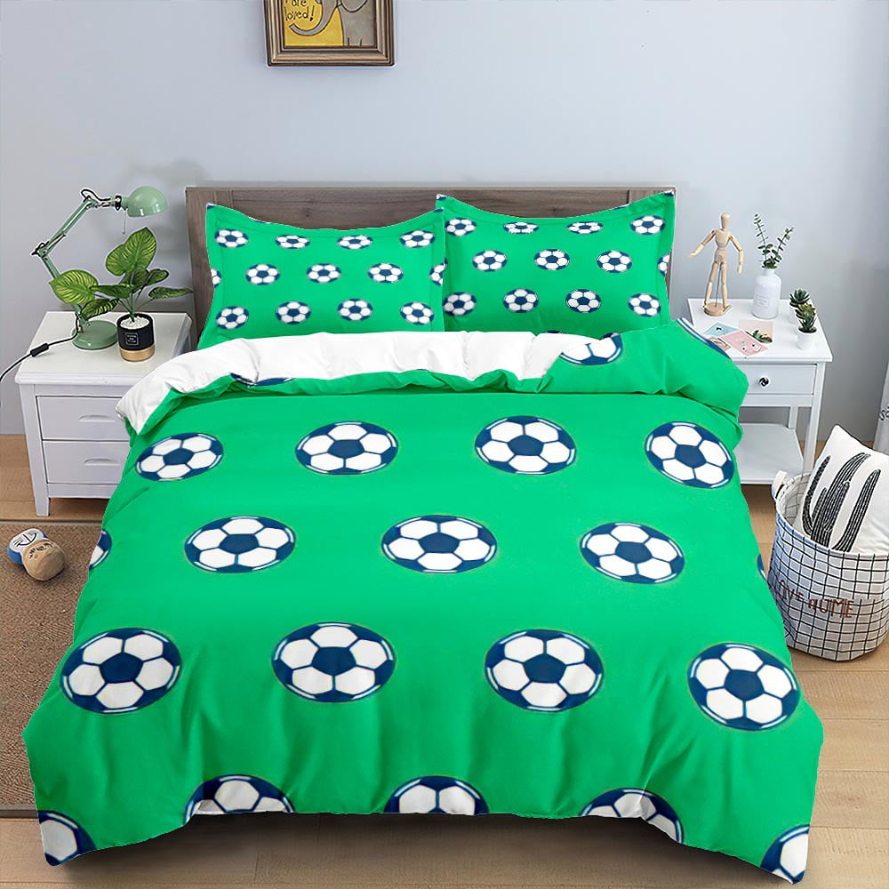 Sports Bedding Set for Teens Basketball Baseball Football Soccer