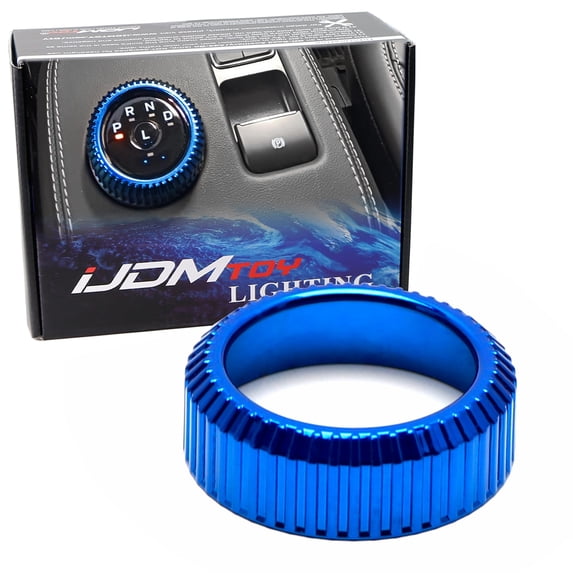 Sports Blue Aluminum Center Console Automatic Shift Rotary/Gear Selector Cover Trim For 2021-up Ford Mustang Mach-E