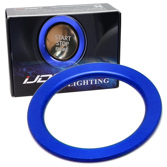 Sports Blue Anodized Aluminum Engine Start/Stop Push Starter Surrounding Ring Trim For Lexus_is GS ES RX NX Newer Models