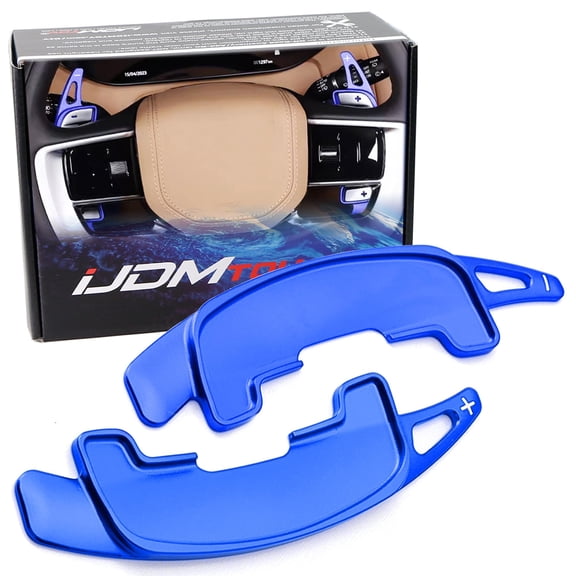 Sports Blue CNC Billet Aluminum Large Paddle Extensions For Land Rover Defender Range Rover Discovery, Jaguar F-Pace XF XE, etc