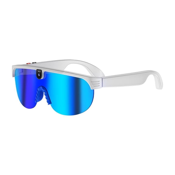 Sports Bluetooth Sunglasses with Camera, 16GB Storage, UV Protection Outdoor Smart Glasses for Cycling & Running