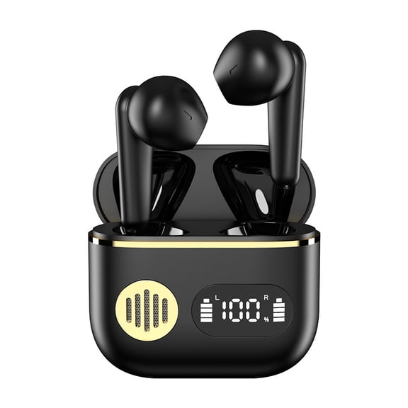 Sports Bluetooth earphones, digital display, mini ultra long battery life, wireless waterproof and noise reducing call, bilateral stereo earphone with earplugs