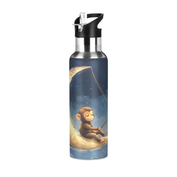 Sports BottleCute Monkey10.8"2.8"The Inside of The Kettle Is Made of Food Grade 304 Stainless Steel