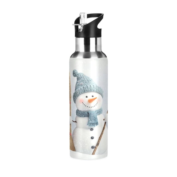 Sports BottleSmiling Snowman10.8"2.8"The Inside of The Kettle Is Made of Food Grade 304 Stainless Steel
