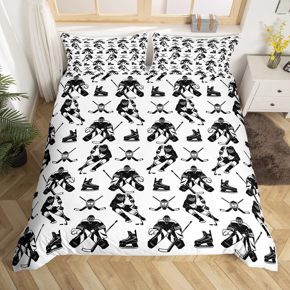 Sports Boys Comforter Cover Sets Queen Size,Baseball Football